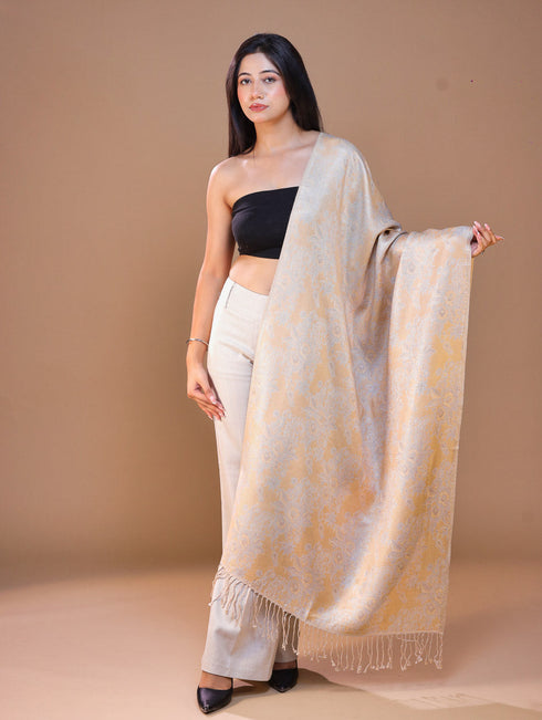 Women's Formal Woollen Stole With Zari